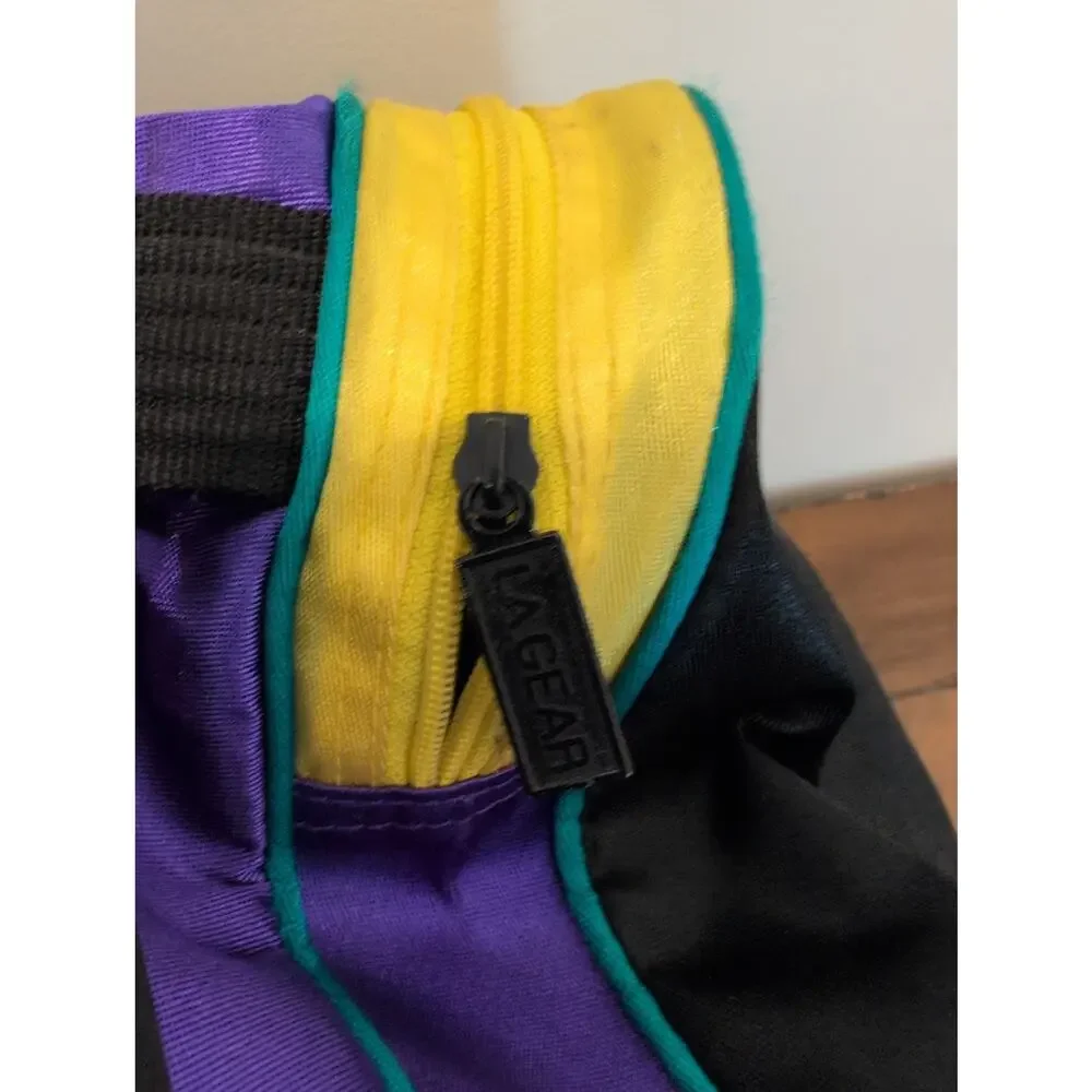 LA GEAR Vintage 80s 90s Retro Neon Gym Duffel Travel Bag